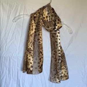 Cheetah Print Vintage Scarf